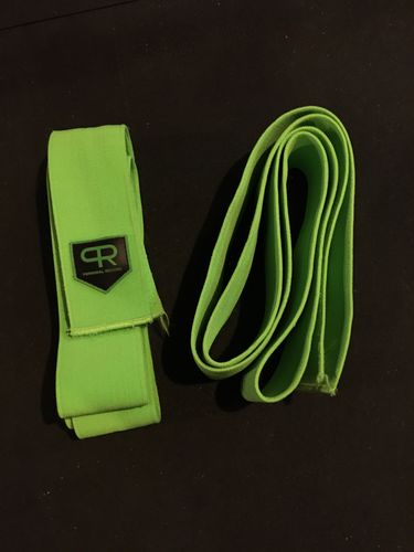 Customer photo review of Personal Record Heavy Duty Premium Knee Wraps PR906 - Neon