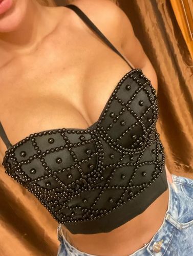 Customer photo review of Greta Bustier Crop Top