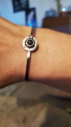 Customer photo review of 100 Languages I Love You Bangle Bracelet