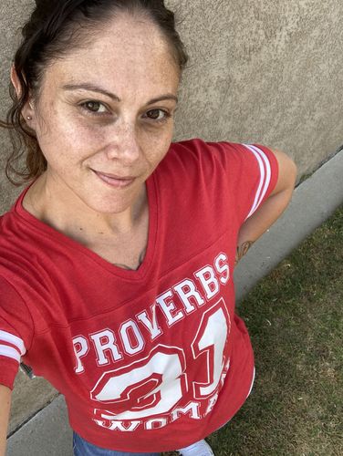 Customer photo review of Proverbs 31 Jersey Style Tee