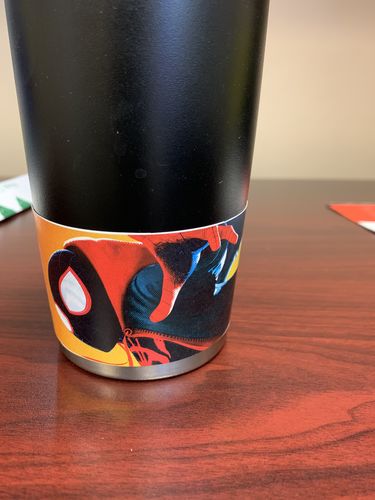 Customer photo review of Spiderman Water Bottle Labels