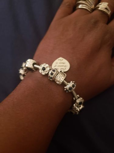 Customer photo review of Faith Hope Love Bracelet