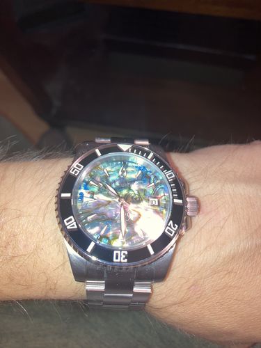 Customer photo review of Aquacy 1769 Hei Matau Men's Automatic 300M Abalone Dive Watch ETA 2824 1769.AB.B.S.ET