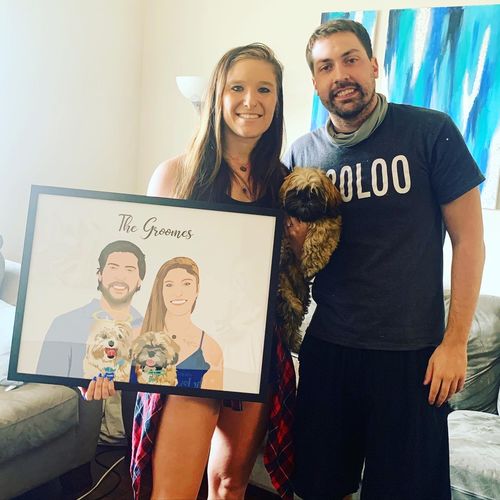 Customer photo review of Custom Framed Family Portrait