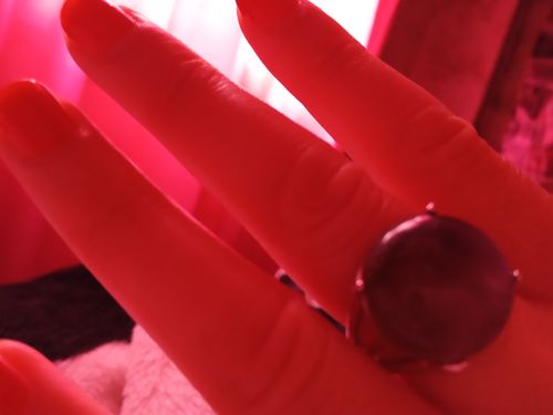 Customer photo review of BAGUE REGLABLE AMETHYSTE GM