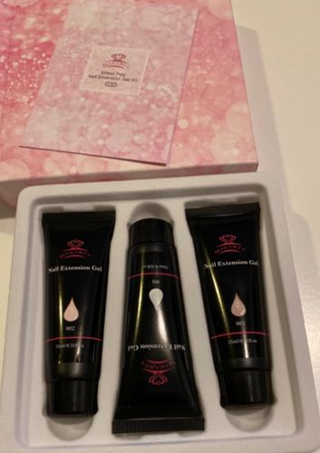 Customer photo review of Makartt Mermaid Glitter Poly Nail Gel Kit