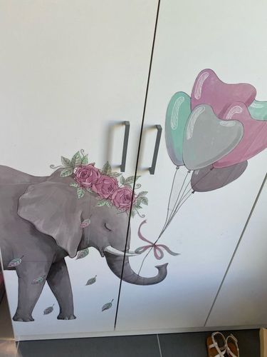 Customer photo review of Sticker Animaux Chambre <br/>Bébé Éléphant