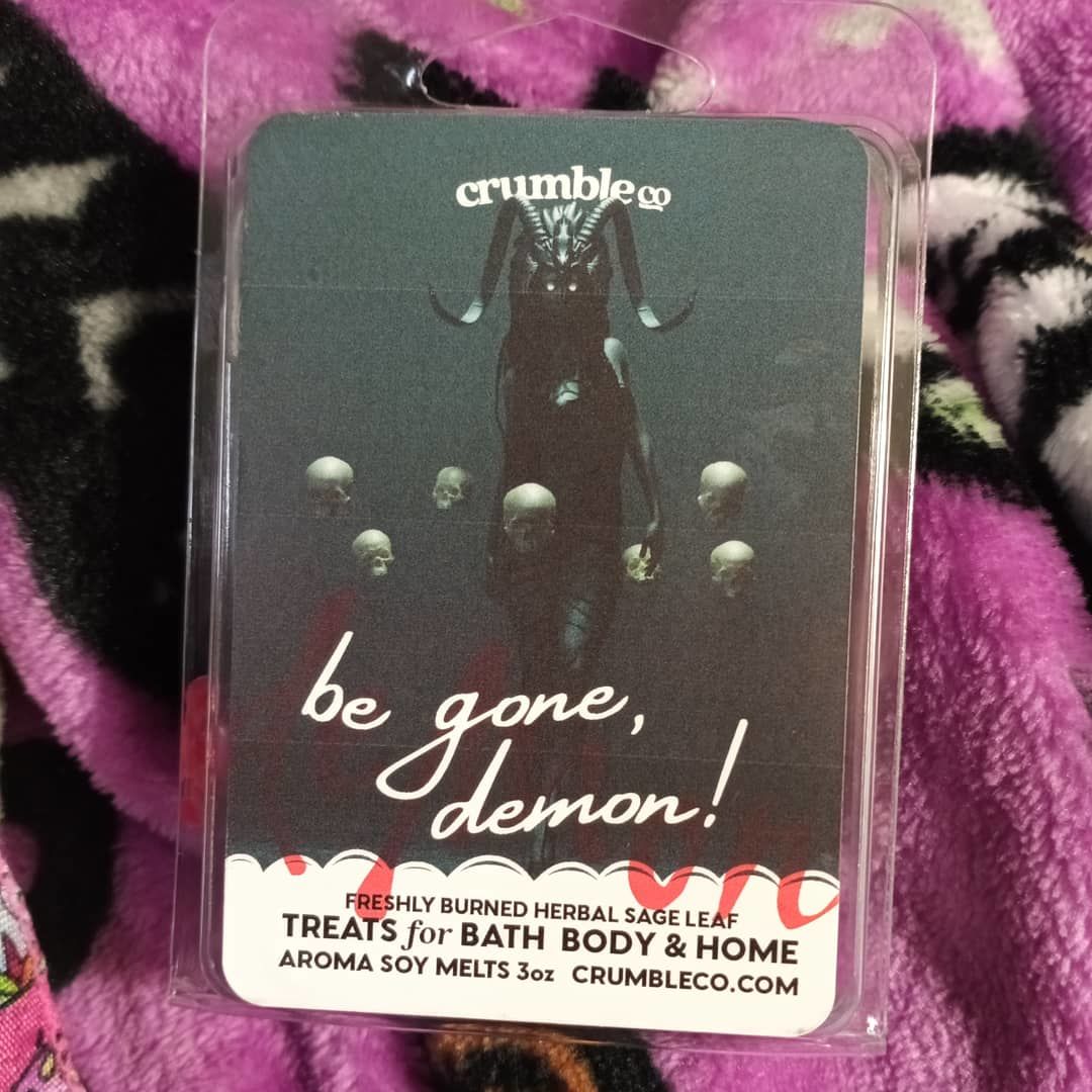 Customer photo review of Be Gone Demon Wax Melt