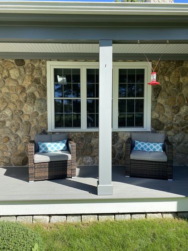 Customer photo review of Outdoor  Mottlewood Brown Wicker Single Chair