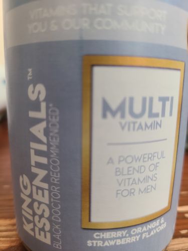Customer photo review of KING ESSENTIALS- Men's Daily Multi-Vitamin (plant-based) Gummies (45 Day Supply/ .55 Cent A Day) CLICK HERE