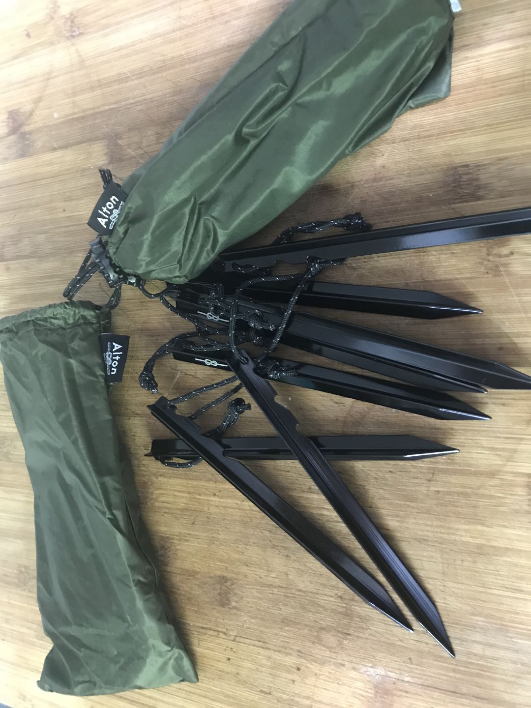 Customer photo review of Ultralight Aluminium Pegs (8 Pack)