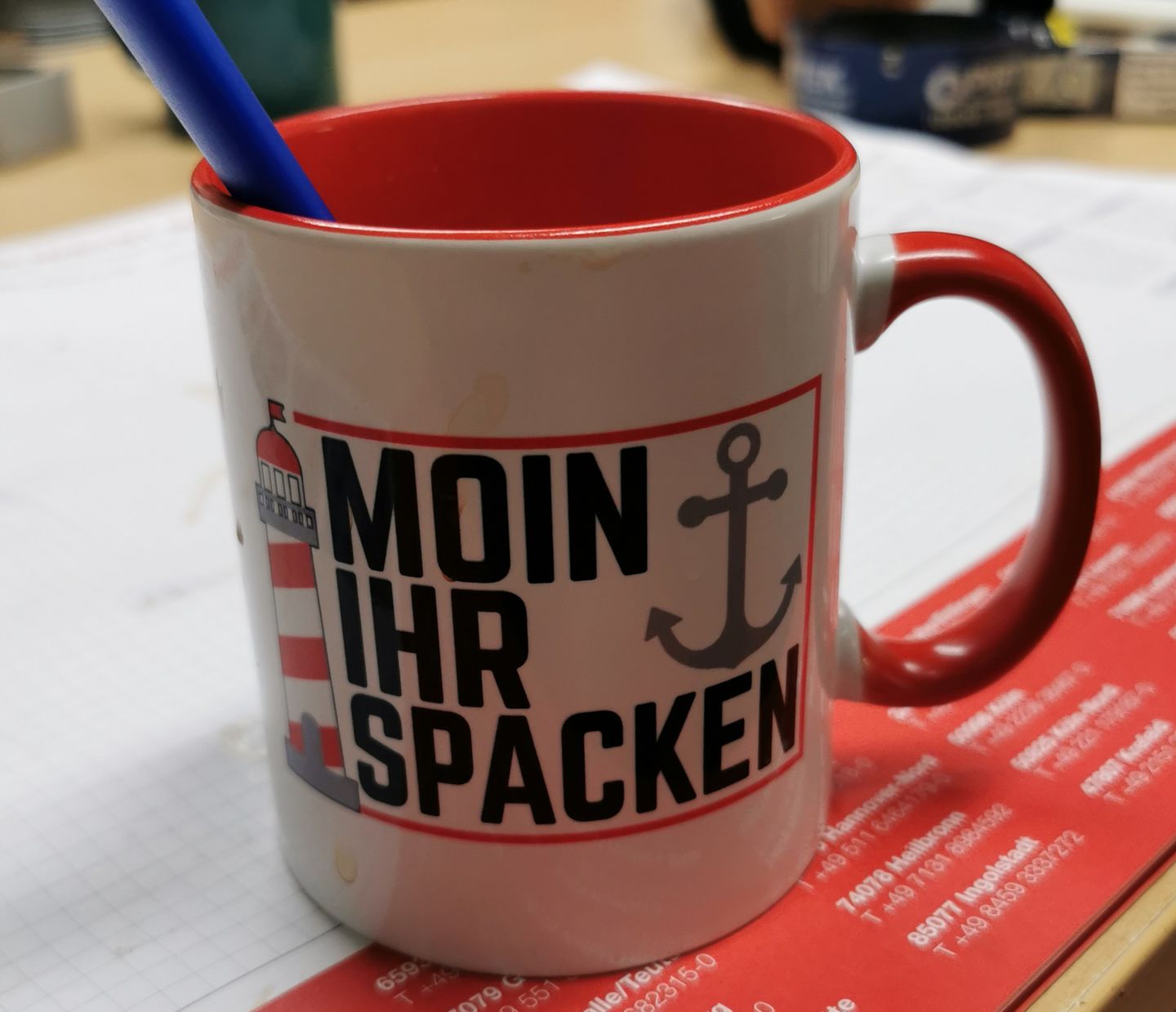 Customer photo review of Moin ihr Spacken · Keramik Tasse zweifarbig