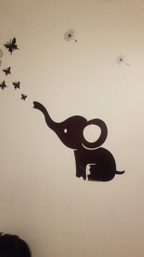 Customer photo review of Stickers Éléphants Papillon