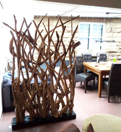 Customer photo review of BLUMA Raumteiler Teakholz 200 cm x 130 cm
