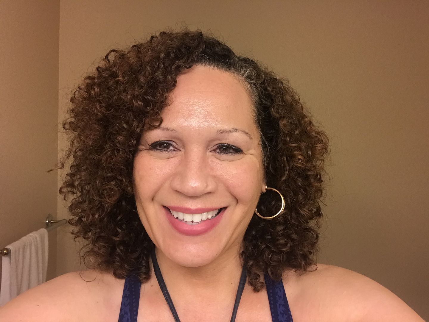 Customer photo review of Curly Hair Moisturizer for Strengthening Hair with Organic Avocado Oil and Organic Castor Oil with Vanilla Berry Fragrance