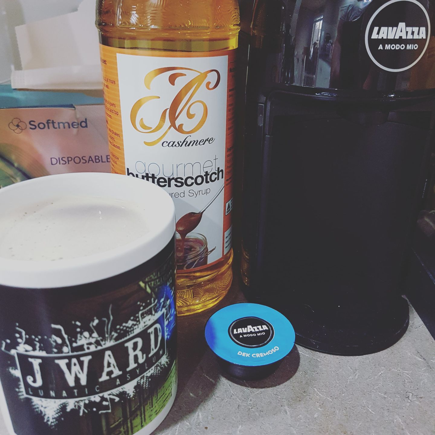 Customer photo review of Butterscotch Coffee Syrup