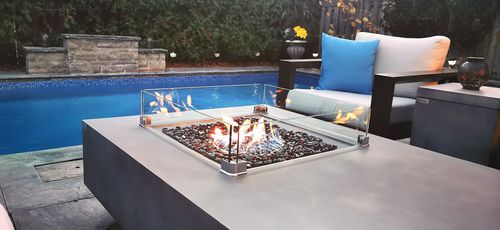 Customer photo review of 20-Pound Propane Tank Hideaway for Fire Tables - Gray