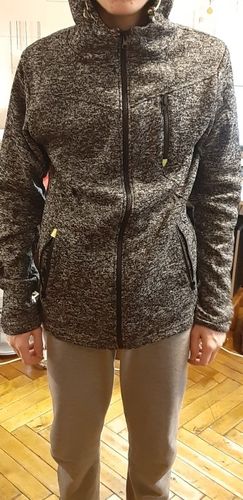 Customer photo review of Fleece Cardigan Hooded Jacket
