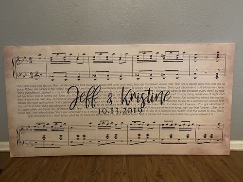 Customer photo review of Custom Couple Music Premium Canvas - Ready to Hang
