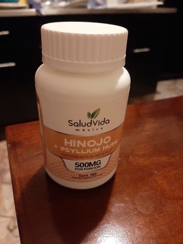 Customer photo review of Hinojo, Psyllium Husk y Wheatgrass en cápsulas