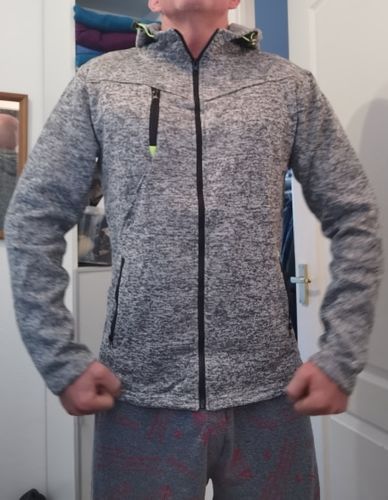 Customer photo review of Fleece Cardigan Hooded Jacket