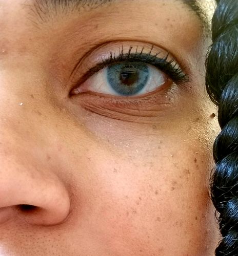 Customer photo review of TTDeye Polar Lights Blue Colored Contact Lenses