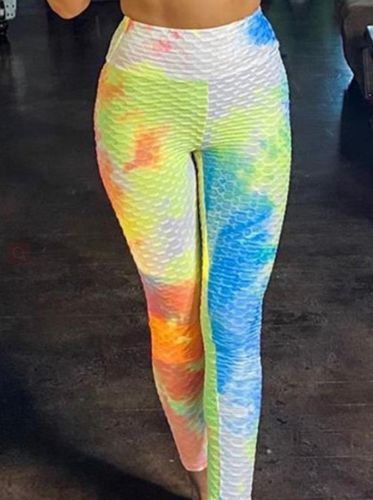 Customer photo review of GYMKARTEL® ANTI-CELLULITE AND PUSH UP LEGGINGS - TIE-DYE YELLOW