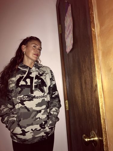 Customer photo review of PR Personal Record Big Logo Hoodie - Snow Camo