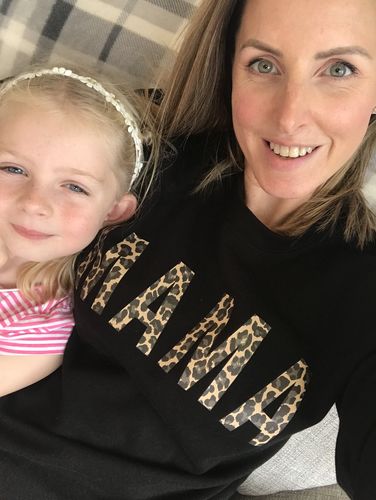 Customer photo review of Mama & Mama's Girl Leopard Sweatshirts (MRK X)
