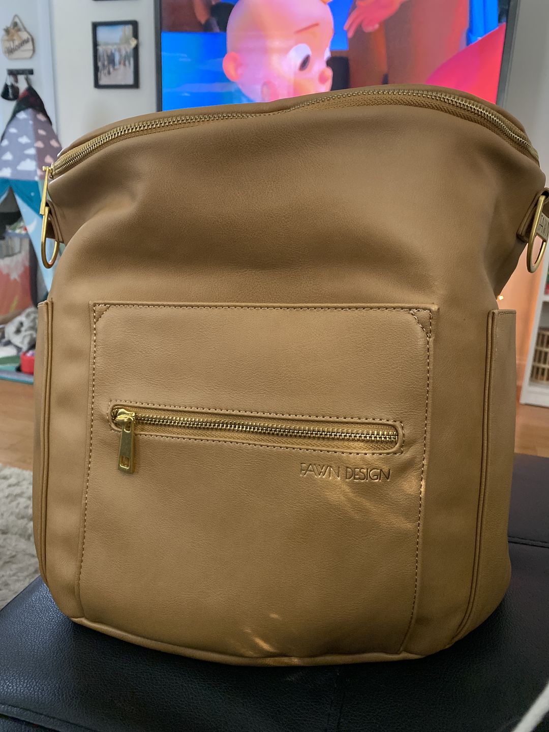 Customer photo review of The Original Diaper Bag - Tan