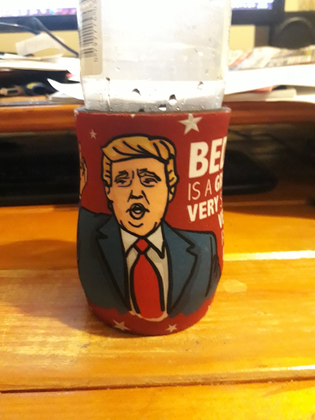 Customer photo review of Trump Approves Your Dad 👌 - Personalised Stubby Holder