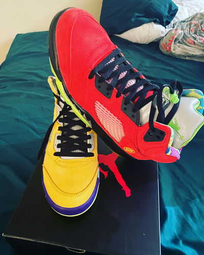 Customer photo review of Air Jordan 5 "What The" Early Pairs