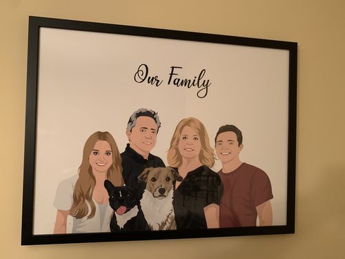 Customer photo review of Custom Framed Family Portrait