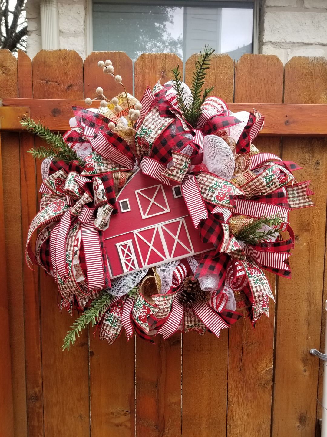 Customer photo review of 15-24" Tinsel Work Wreath Form: White