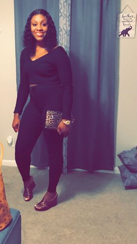 Customer photo review of Kayla Knit Set (Black)