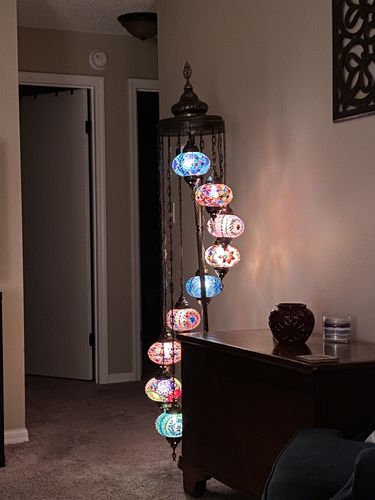 Customer photo review of HANDMADE MOSAIC 9 BIG GLOBES DIFFERENT COLOR ARRANGEMENTS