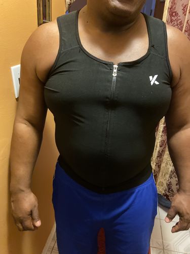 Customer photo review of Men's Zipper Heat Trapping Sweat Vest