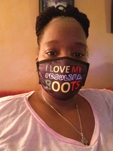 Customer photo review of 100% Cotton Adjustable Face Mask