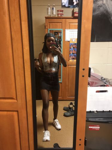 Customer photo review of Lace up halter top