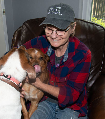 Customer photo review of My Dog Thinks I'm Cool Classic Charcoal Hat