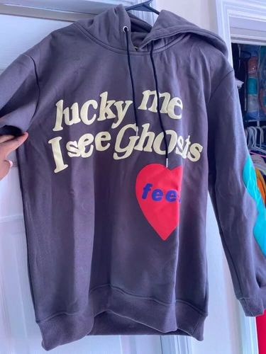 Customer photo review of "Lucky Me I See Ghosts" Hoodie