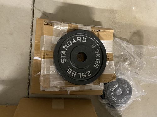 Customer photo review of 45lb    cast iron plates - pair
