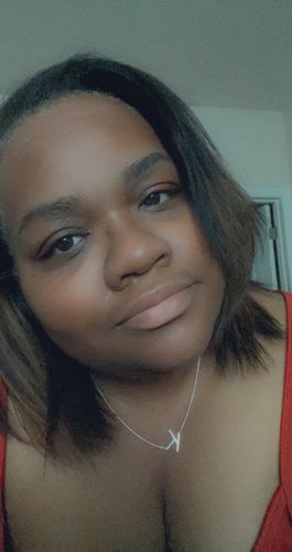 Customer photo review of Mini Initial Necklace