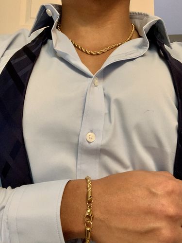 Customer photo review of Rope Bracelet (Gold) 5mm