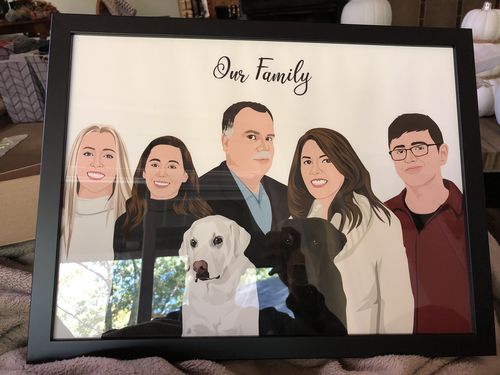 Customer photo review of Custom Framed Family Portrait