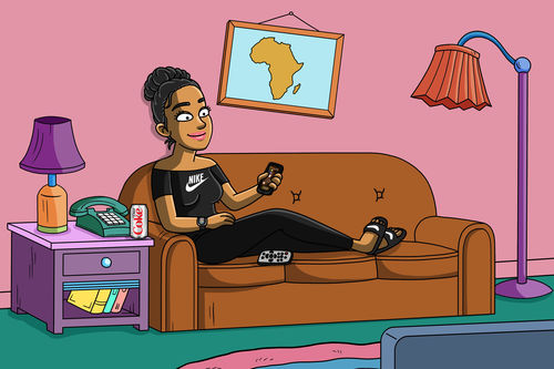 Customer photo review of Le Portrait Simpson Personnalisé Digital