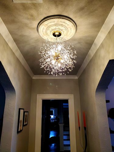 Customer photo review of Modern 9-Light Crystal Sputnik Chandelier