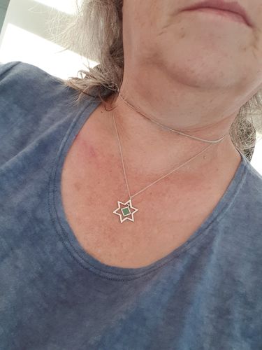 Customer photo review of Star of David Necklace for Women