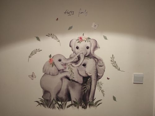 Customer photo review of Stickers Éléphant Géant