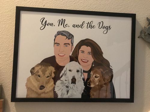 Customer photo review of Custom Framed Family Portrait